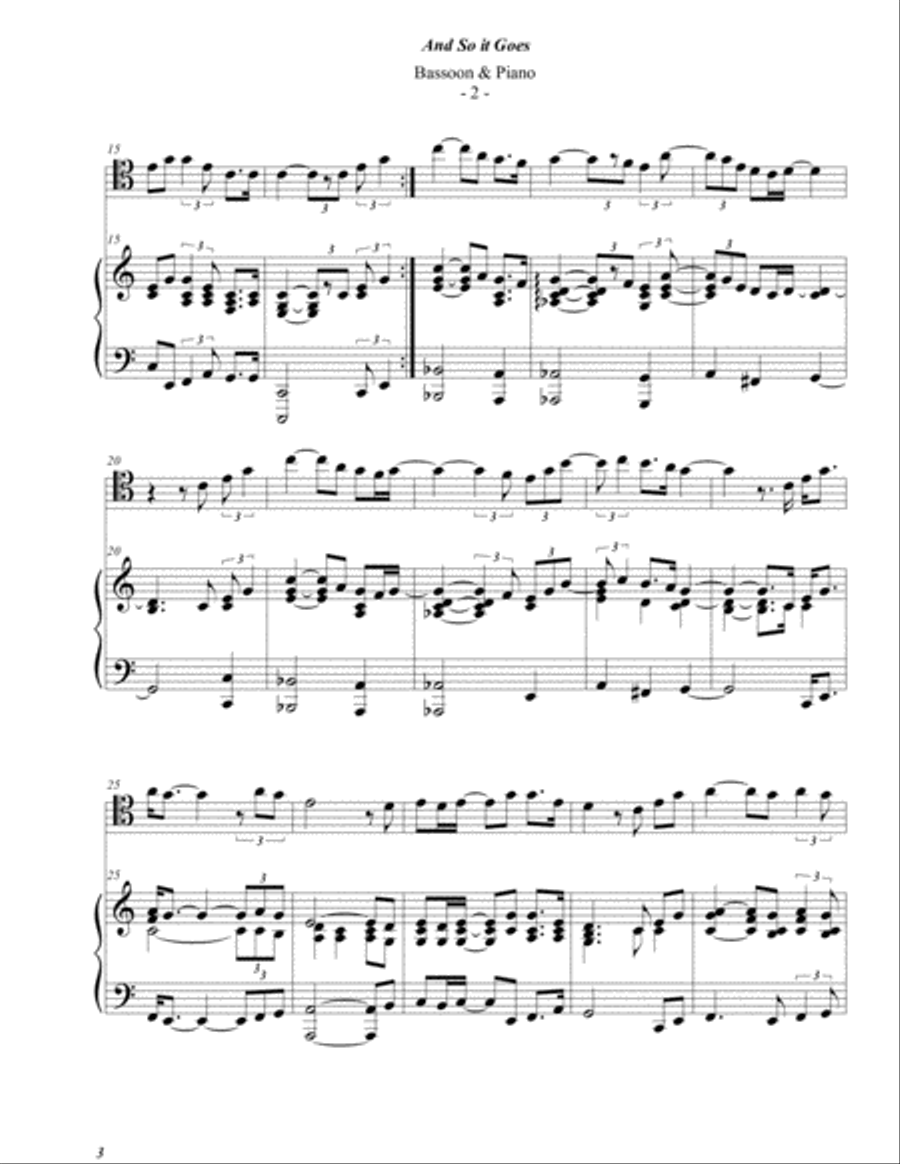 And So It Goes Bassoon scores gallery preview page 2