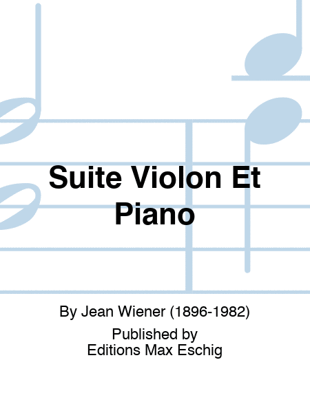 Suite Violon Et Piano