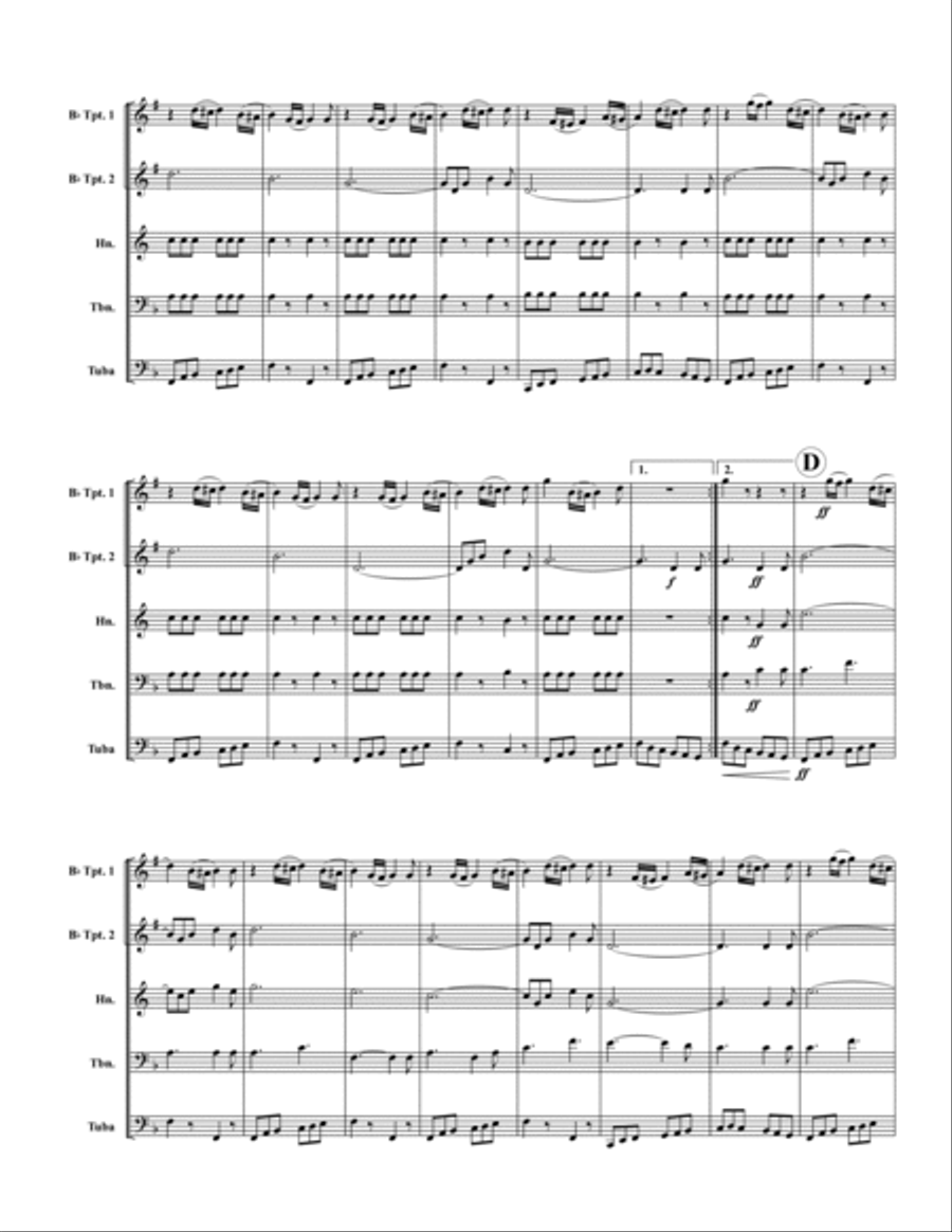 Semper Fidelis Brass Quintet scores gallery preview page 3