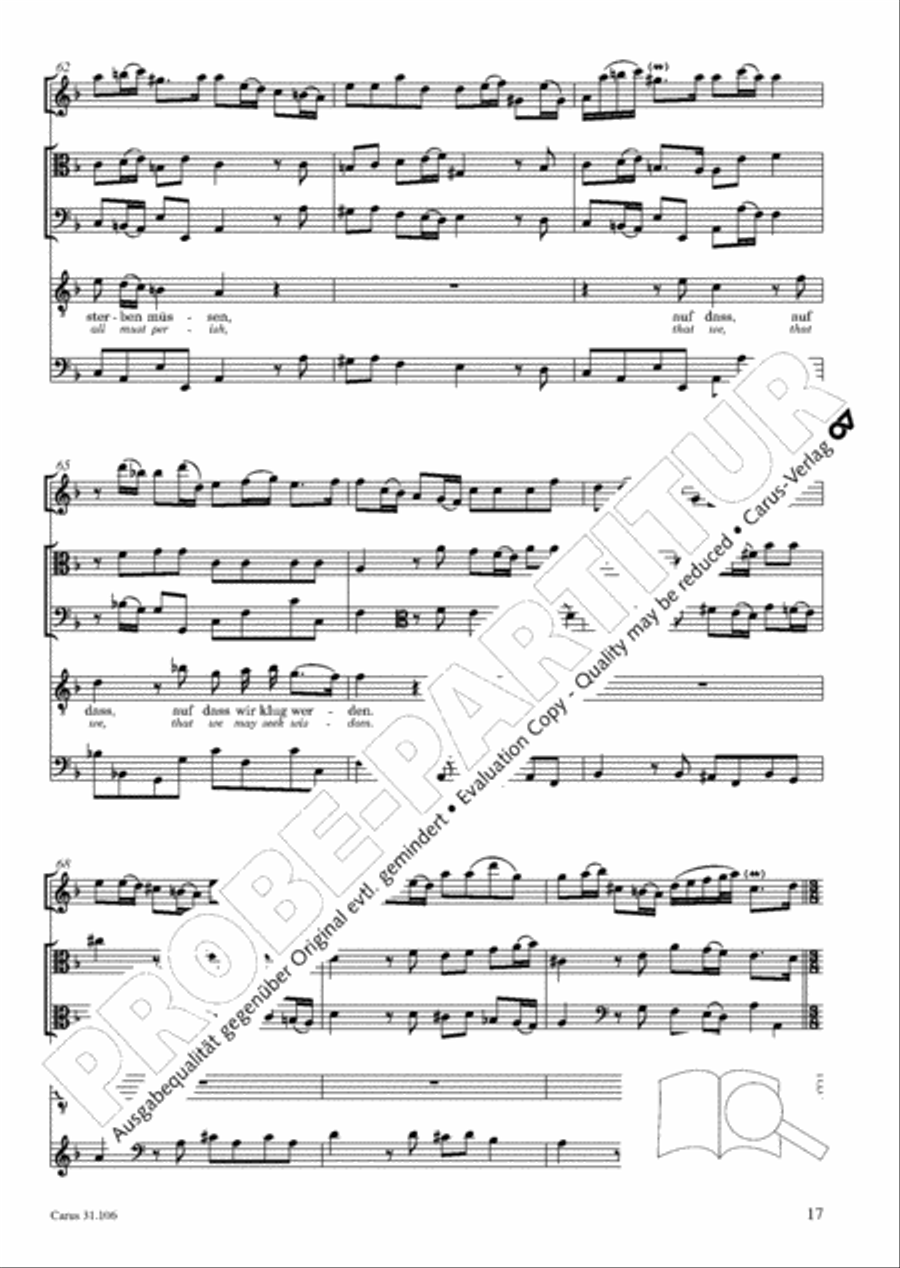 God's own time is the time appointed (Gottes Zeit ist die allerbeste Zeit) 4-Part scores gallery preview page 18