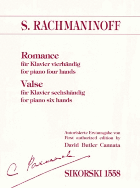 Romance Fur Klavier 4 Hands & Valse Fur Klavier 6 Hands (both For One Piano)