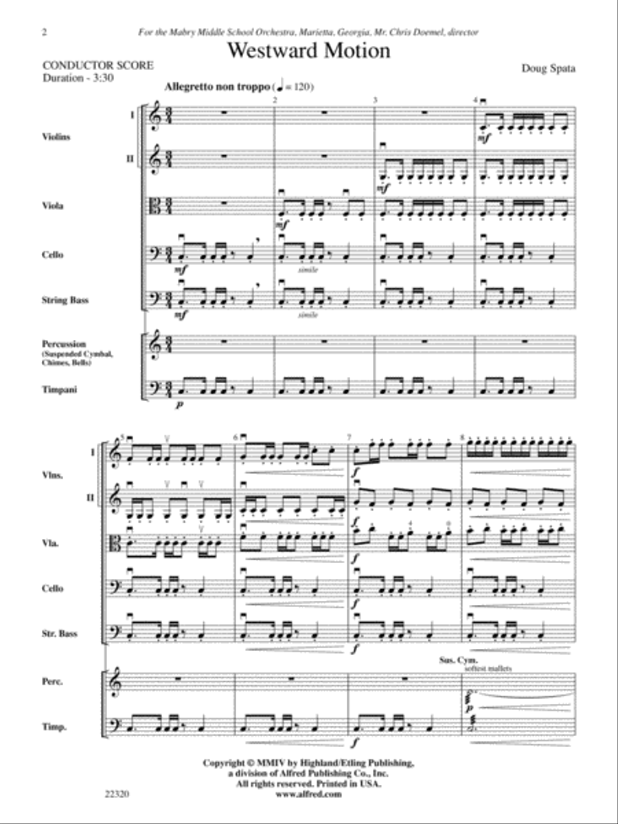 Westward Motion: Score Westward Motion: Score String Orchestra scores gallery preview page 2