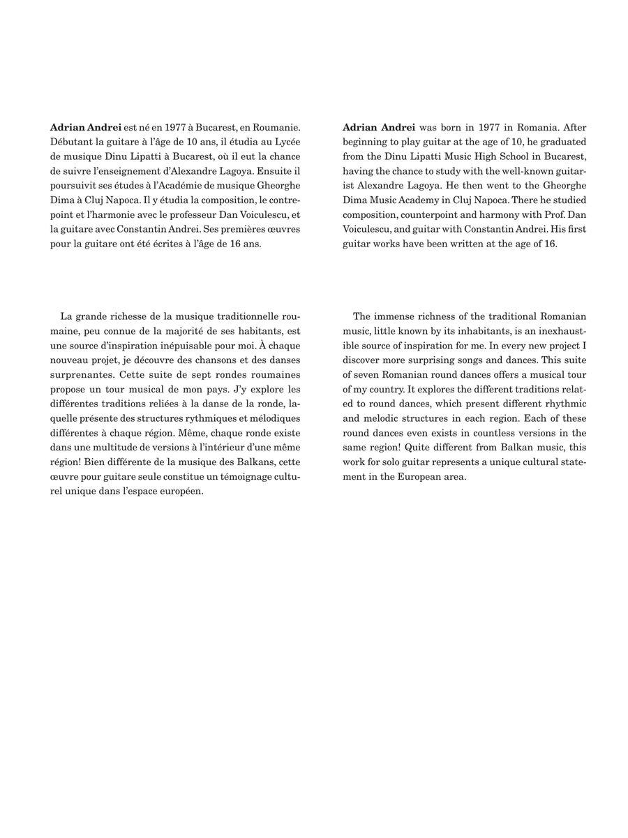 Rondes à l'air roumain by Adrian Andrei Classical Guitar - Digital Sheet Music page 3
