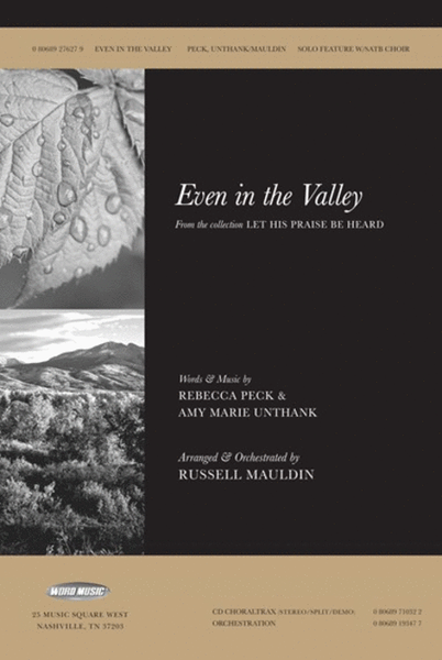 Even In The Valley - CD ChoralTrax