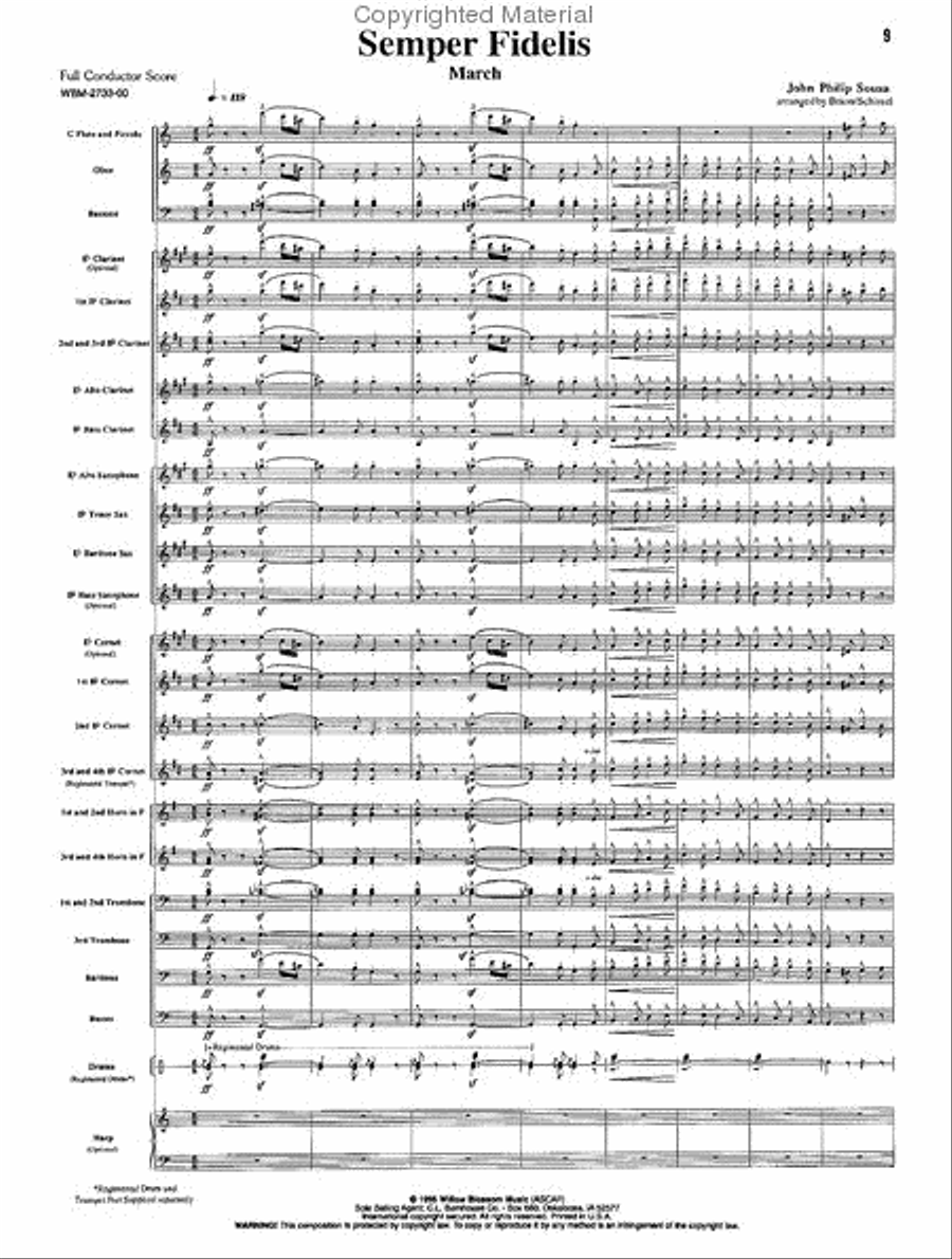 Semper Fidelis Concert Band scores gallery preview page 2