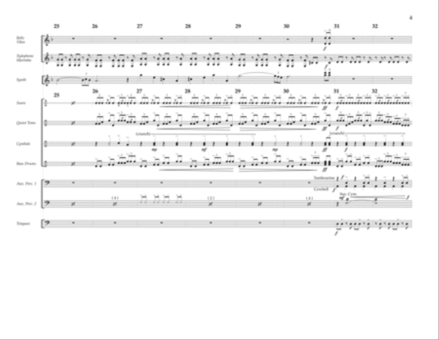 Uprising - Percussion Score Marching Band scores gallery preview page 4