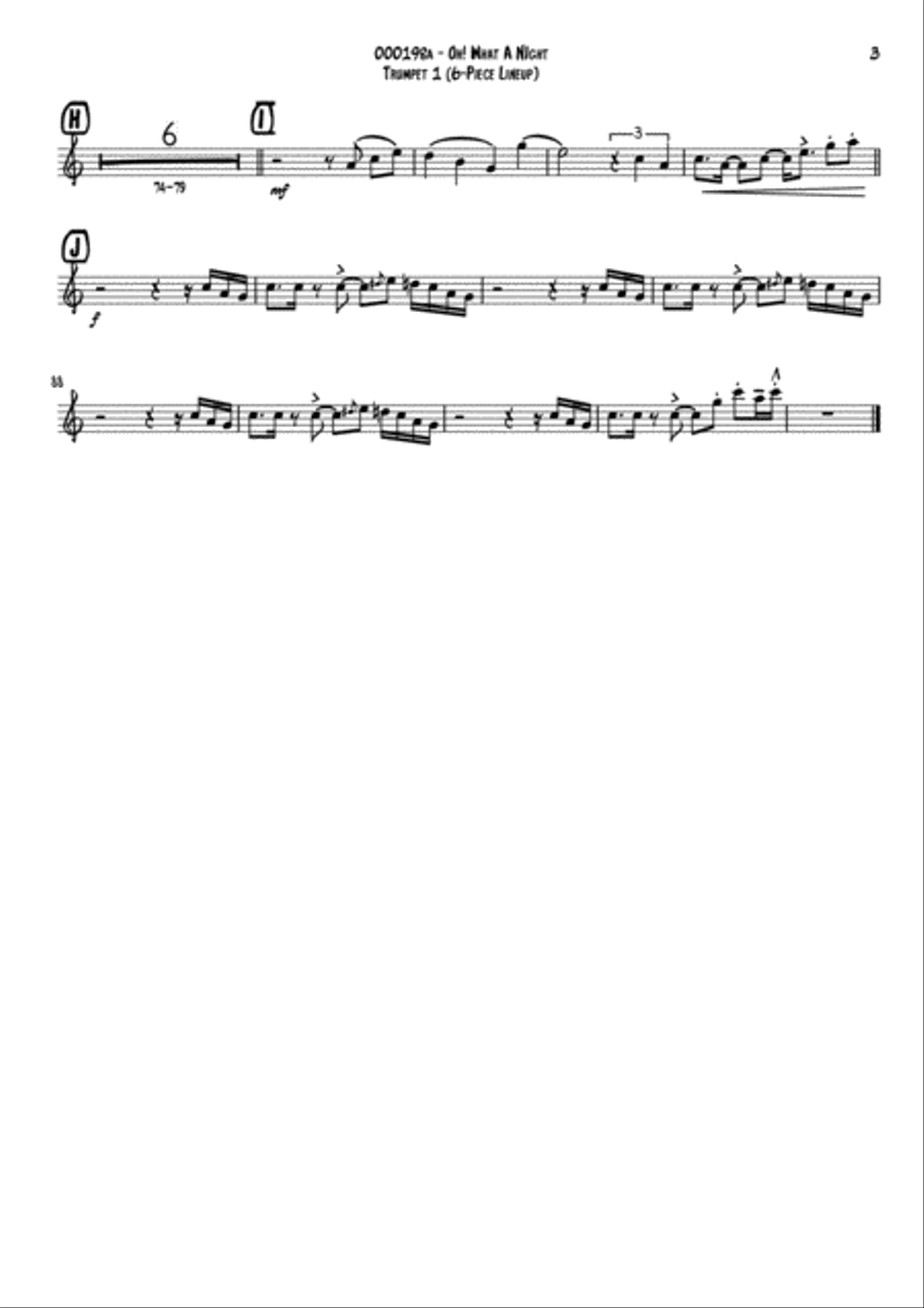 December 1963 (oh, What A Night) Small Ensemble scores gallery preview page 3