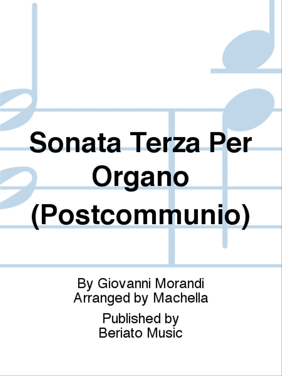 Sonata Terza Per Organo (Postcommunio) Organ scores gallery preview page 1