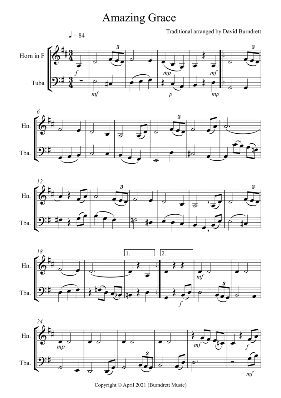 Amazing grace french horn on sale