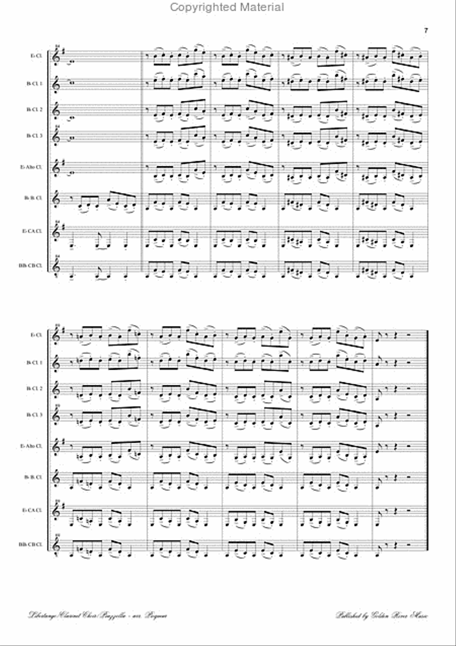 Libertango for clarinet choir Clarinet Choir scores gallery preview page 8