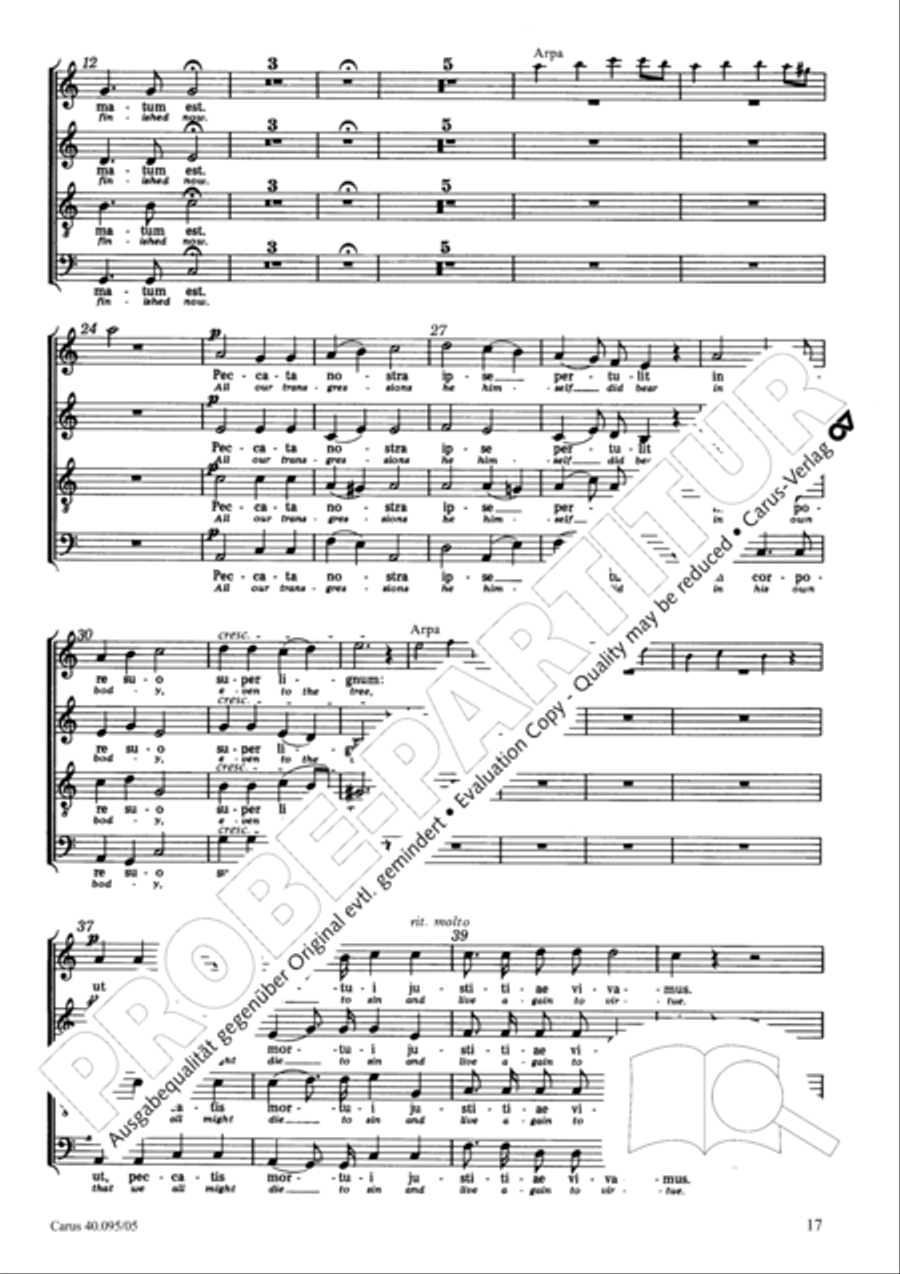 The Seven Words (Die Sieben Worte) 4-Part scores gallery preview page 18