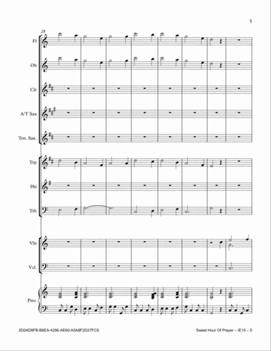 Sweet Hour Of Prayer Sweet Hour Of Prayer Full Orchestra scores gallery preview page 5