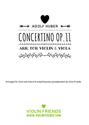 Concertino by Adolf Huber for Violin and Viola Op.11