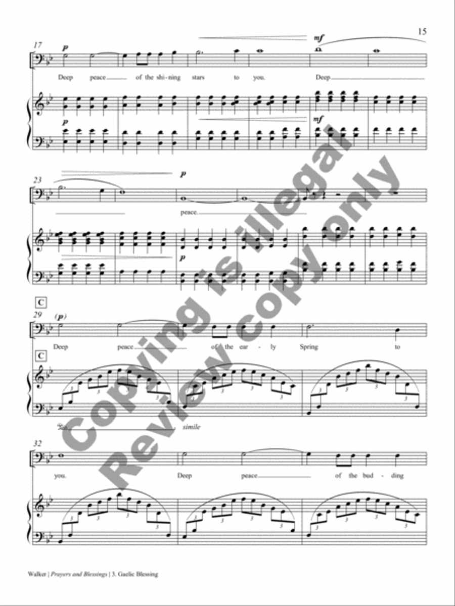 Prayers and Blessings Baritone Voice scores gallery preview page 11