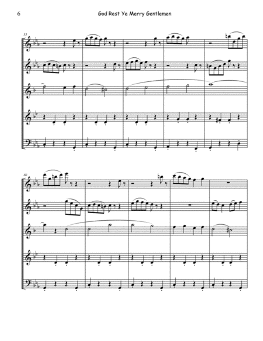 God Rest Ye Merry Gentlemen - Woodwind Quintet - 2018 Holiday Contest Entry Woodwind Quintet scores gallery preview page 6