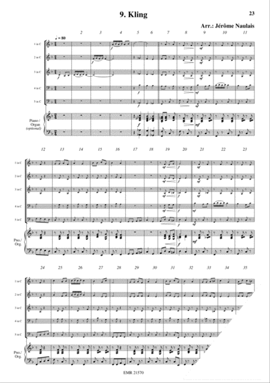 18 Christmas Songs Brass Quintet scores gallery preview page 11