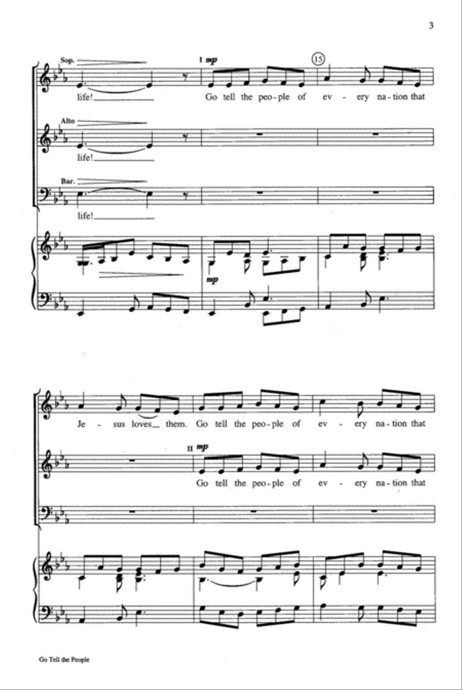 Go Tell the People 3-Part scores gallery preview page 3