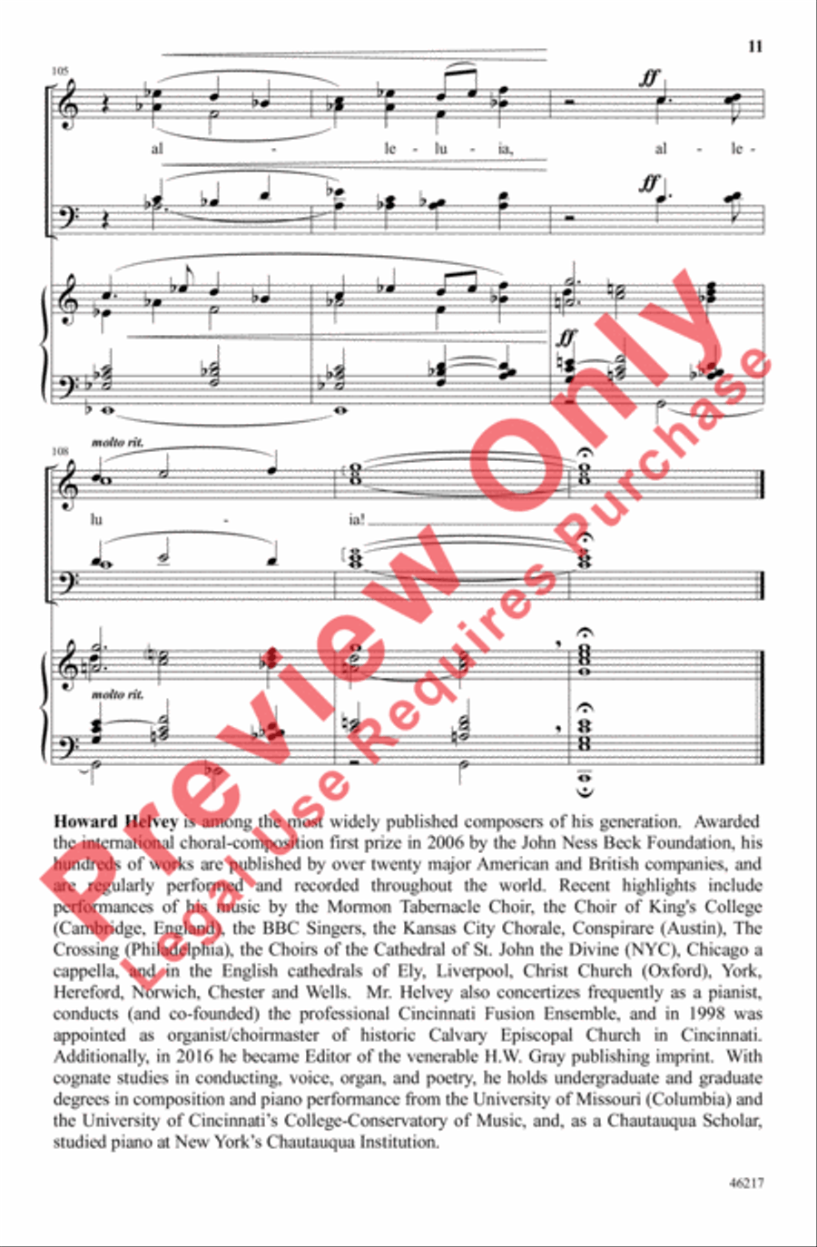Hark, Creation's Alleluia 4-Part scores gallery preview page 11
