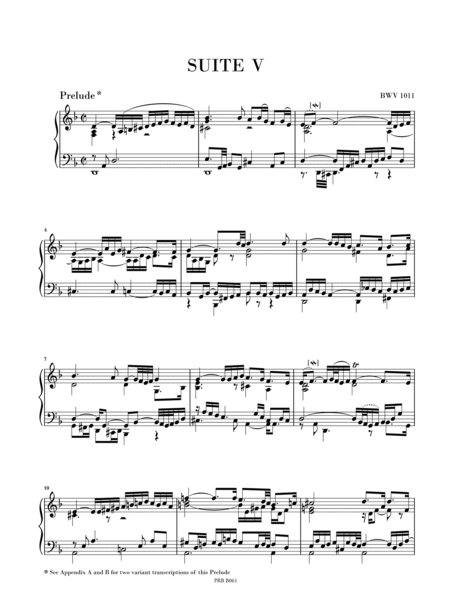 Cello Suites 5 and 6, BWV 1011-1012