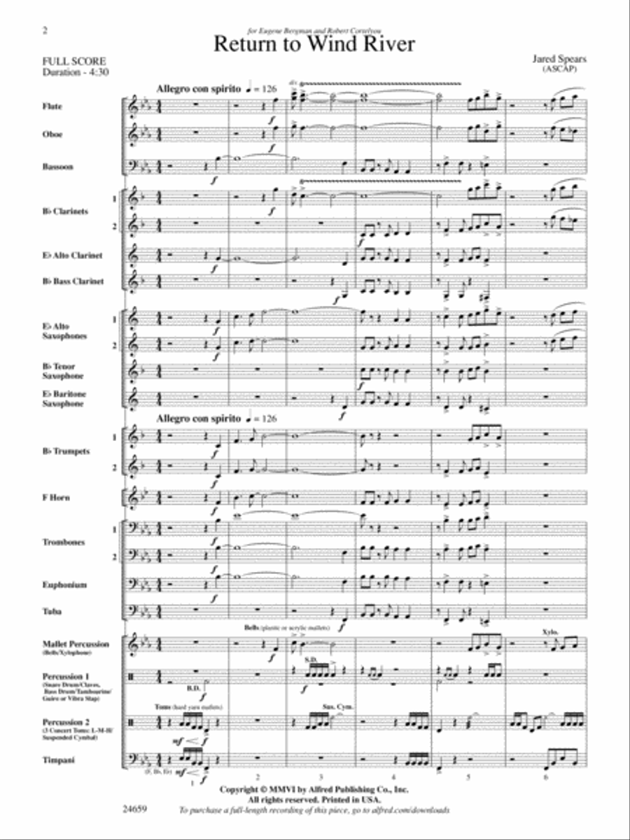 Return to Wind River: Score Concert Band scores gallery preview page 2