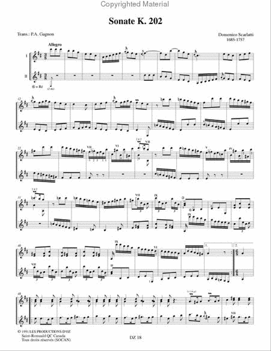 Musique baroque pour deux guitares Classical Guitar scores gallery preview page 2