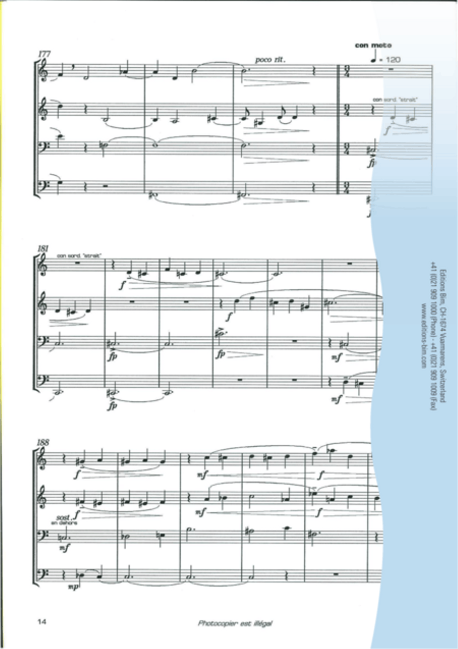 Quatuor No 1 Trombone scores gallery preview page 8