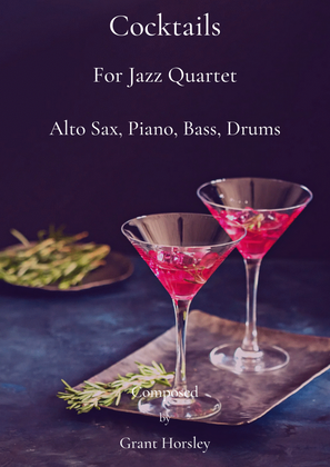 Cocktails. Original for Jazz Quartet+ additional chord with top line part