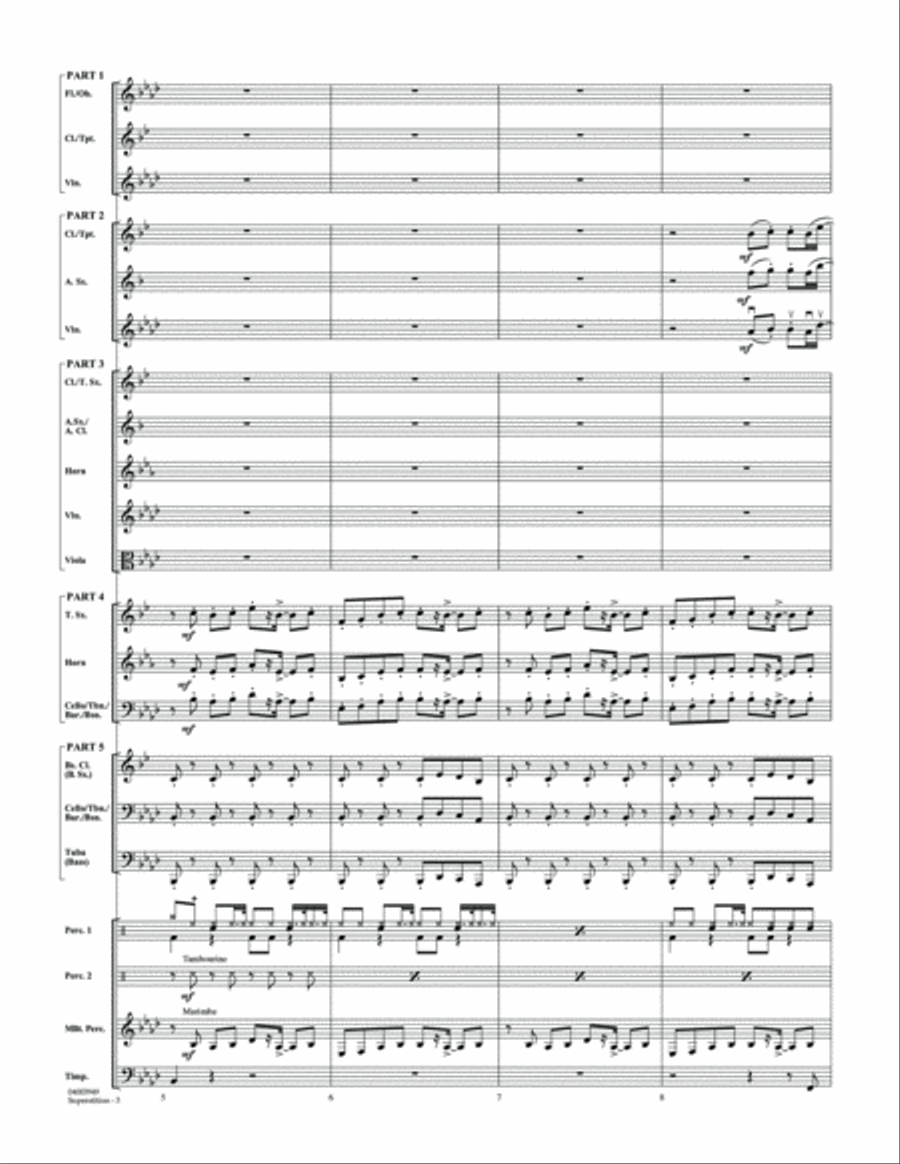 Superstition - Conductor Score (Full Score) Concert Band scores gallery preview page 3