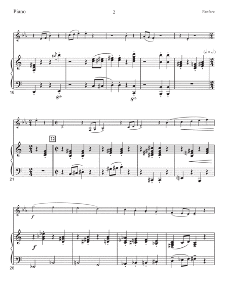 Fanfare, for Clarinet with Piano Accompaniment (all parts) image number null