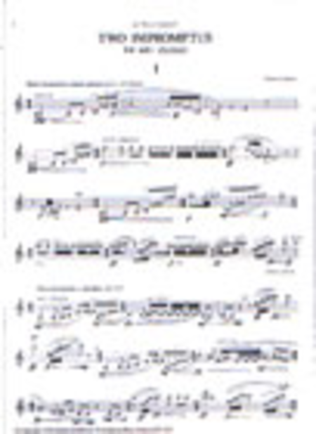Two Impromptus for Solo Clarinet