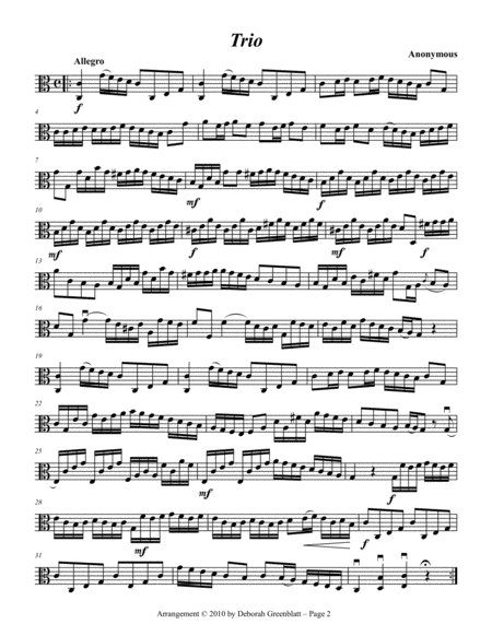 Background Trios for Strings, Volume 1 - Viola A