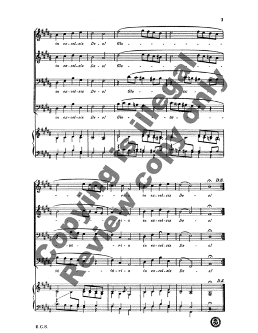 Les anges dans nos campagnes (Angels o'er the Fields) TTBB scores gallery preview page 5