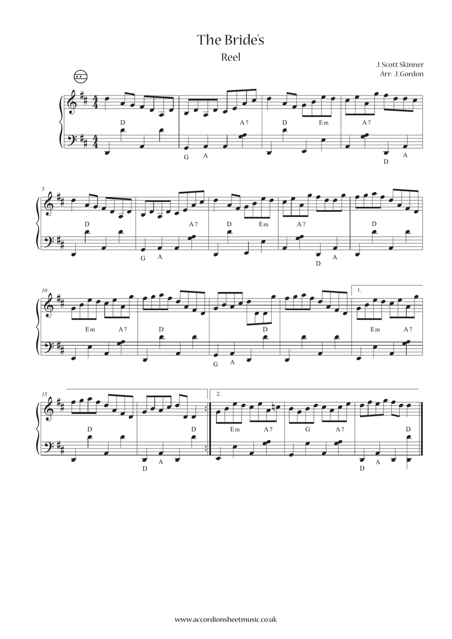 The Bride's Accordion scores gallery preview page 1