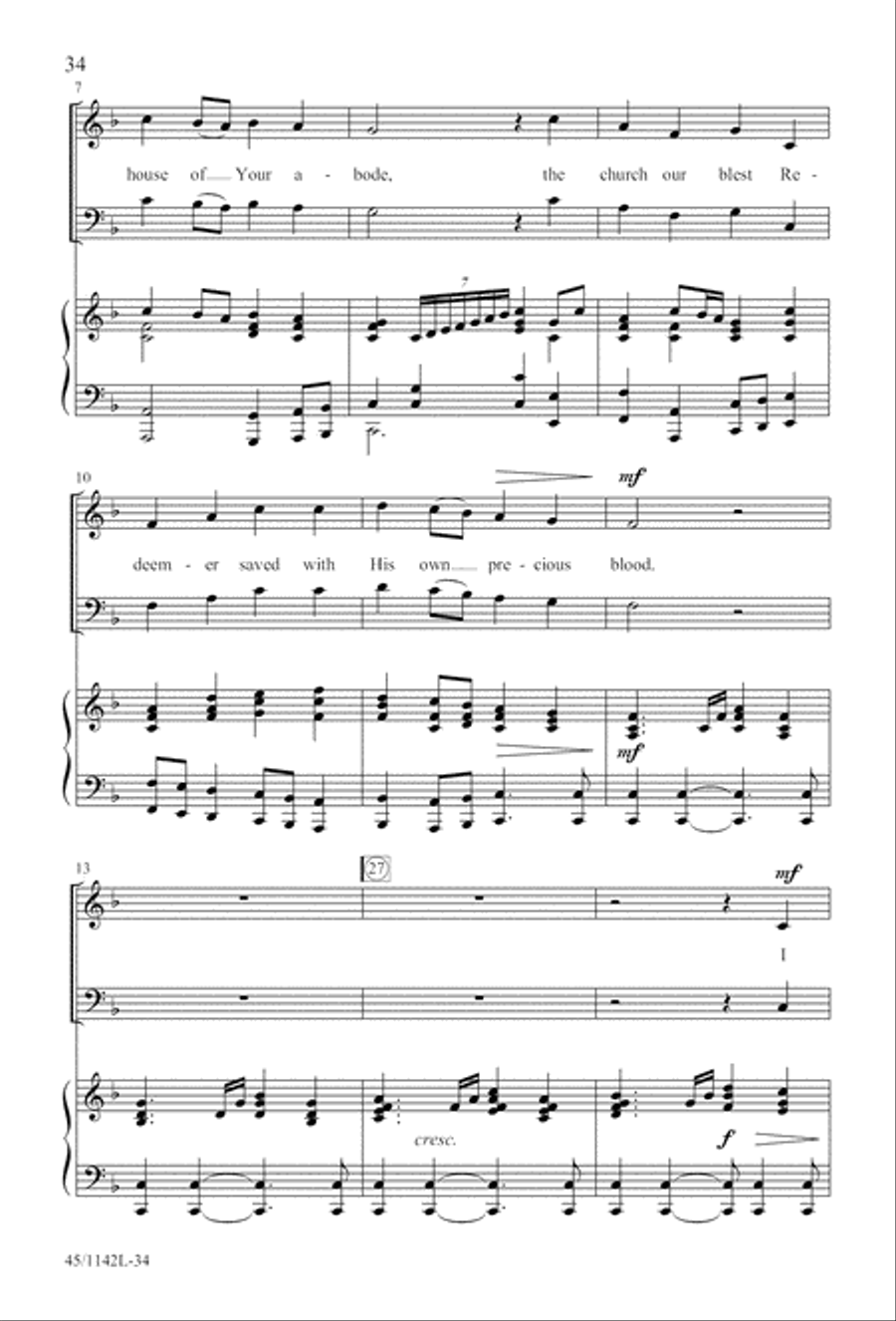 The Church's One Foundation 4-Part scores gallery preview page 36