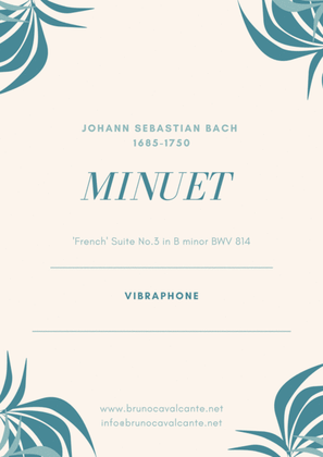Minuet BWV 814 Bach Vibraphone