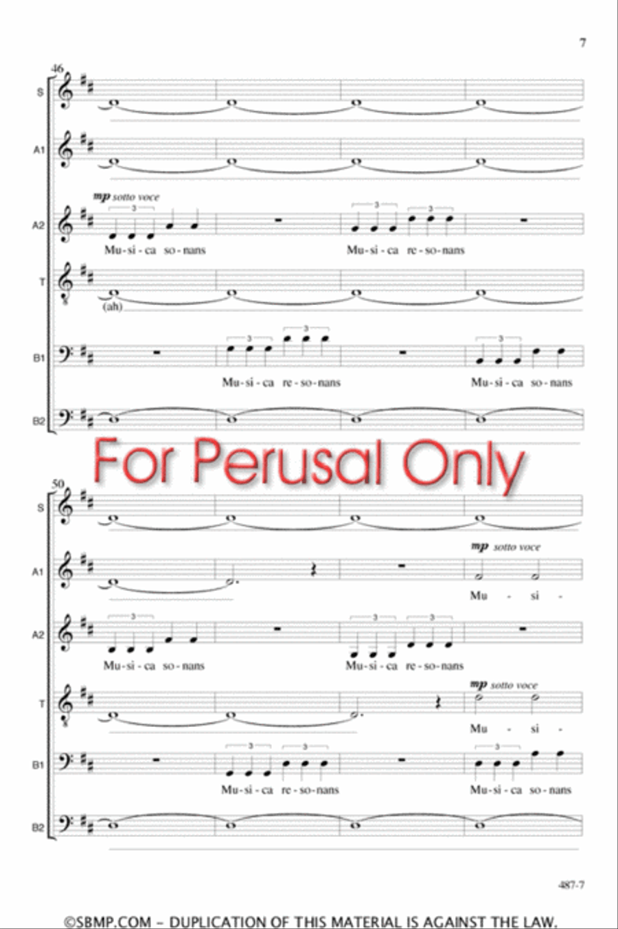 Musica animam tangens - SATB Octavo 4-Part scores gallery preview page 6