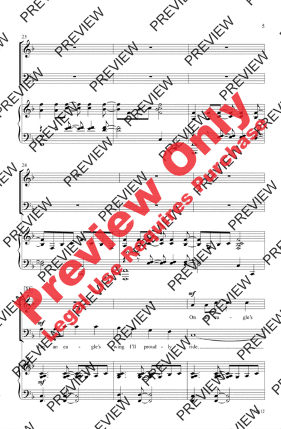 On an Eagle's Wing On an Eagle's Wing 4-Part scores gallery preview page 5