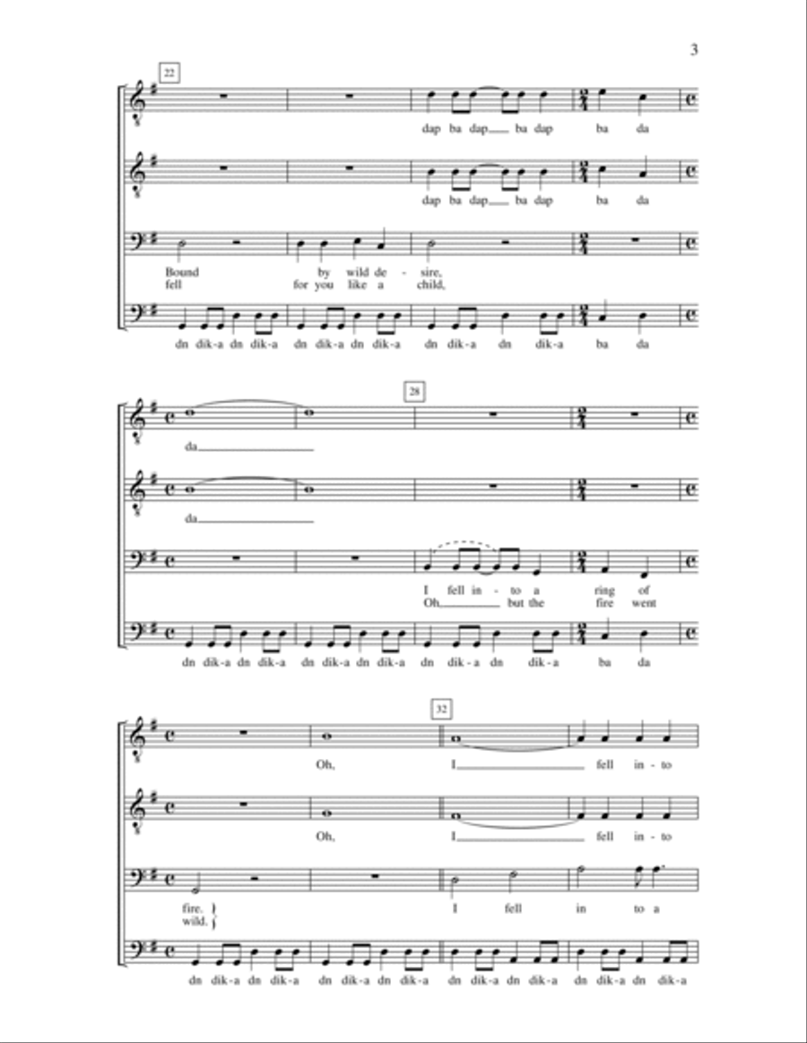 Ring of Fire (arr. Deke Sharon) TTBB scores gallery preview page 3