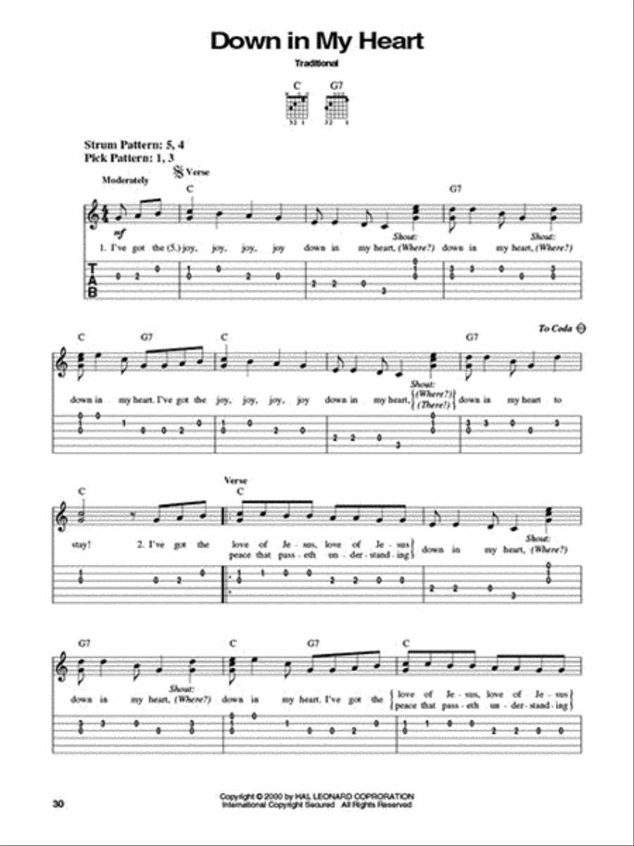 100 Songs for Kids Guitar Tablature scores gallery preview page 4