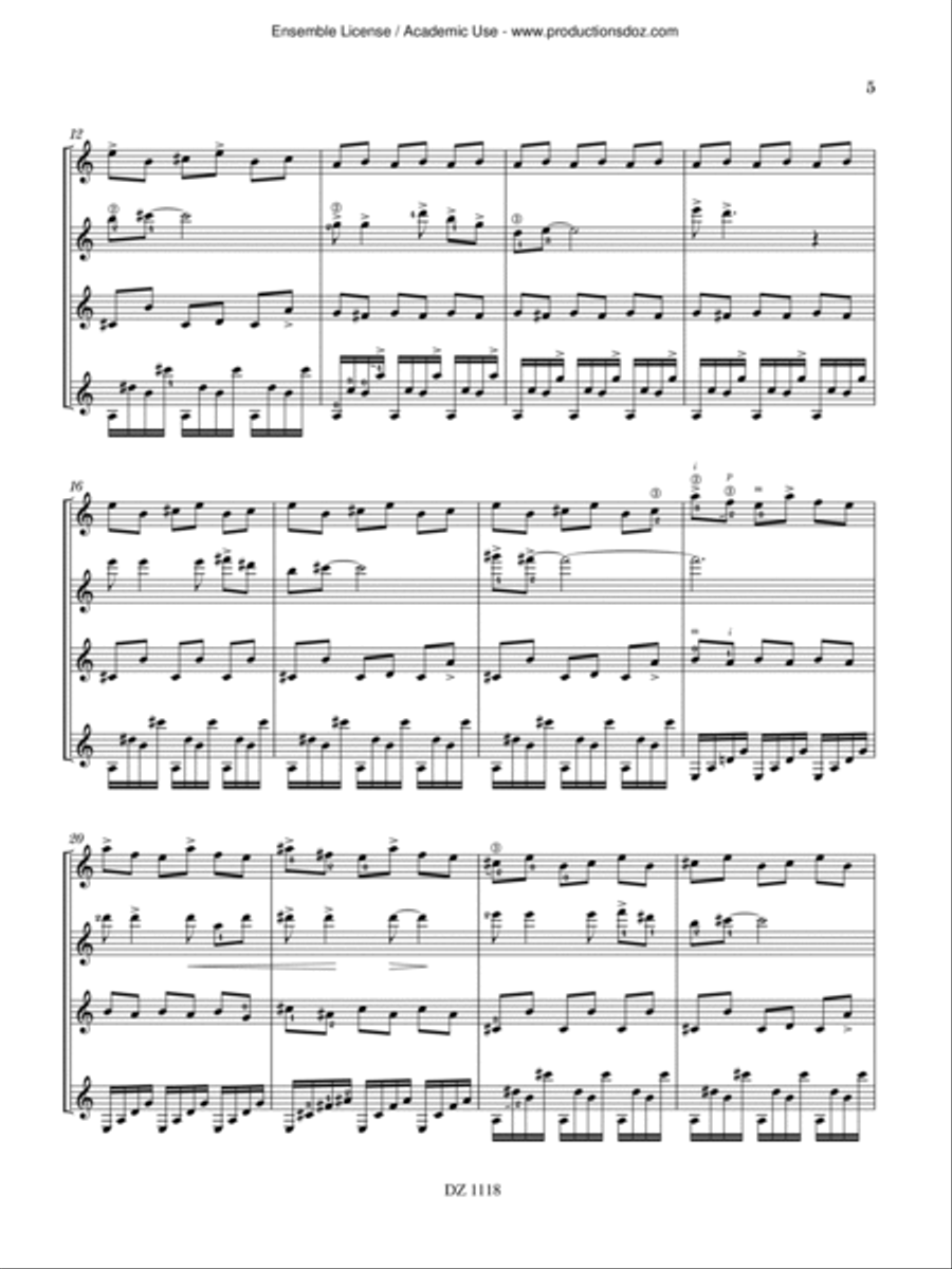 Le jardin merveilleux Le jardin merveilleux Guitar Ensemble scores gallery preview page 5