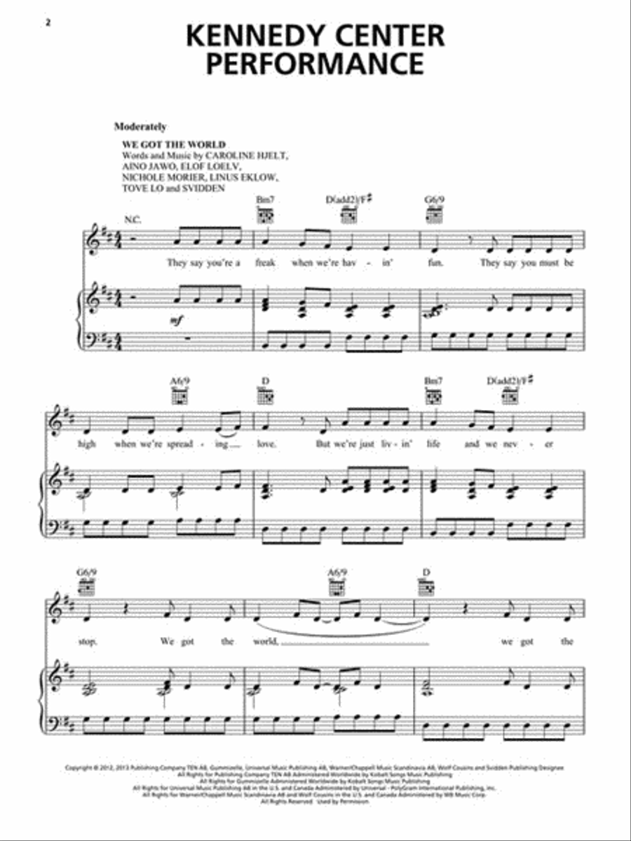 Pitch Perfect 2 Piano, Vocal, Guitar scores gallery preview page 3