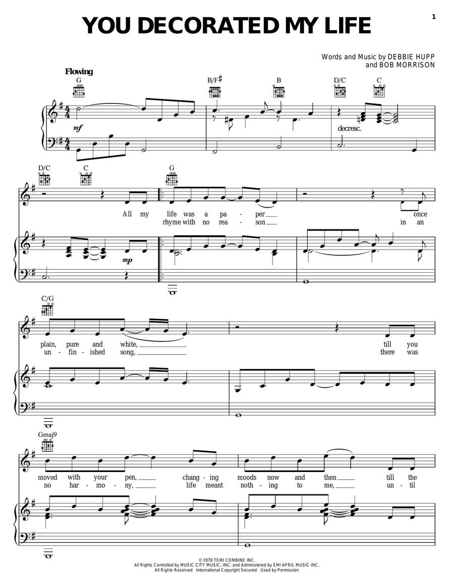 You Decorated My Life Acoustic Guitar scores gallery preview page 1