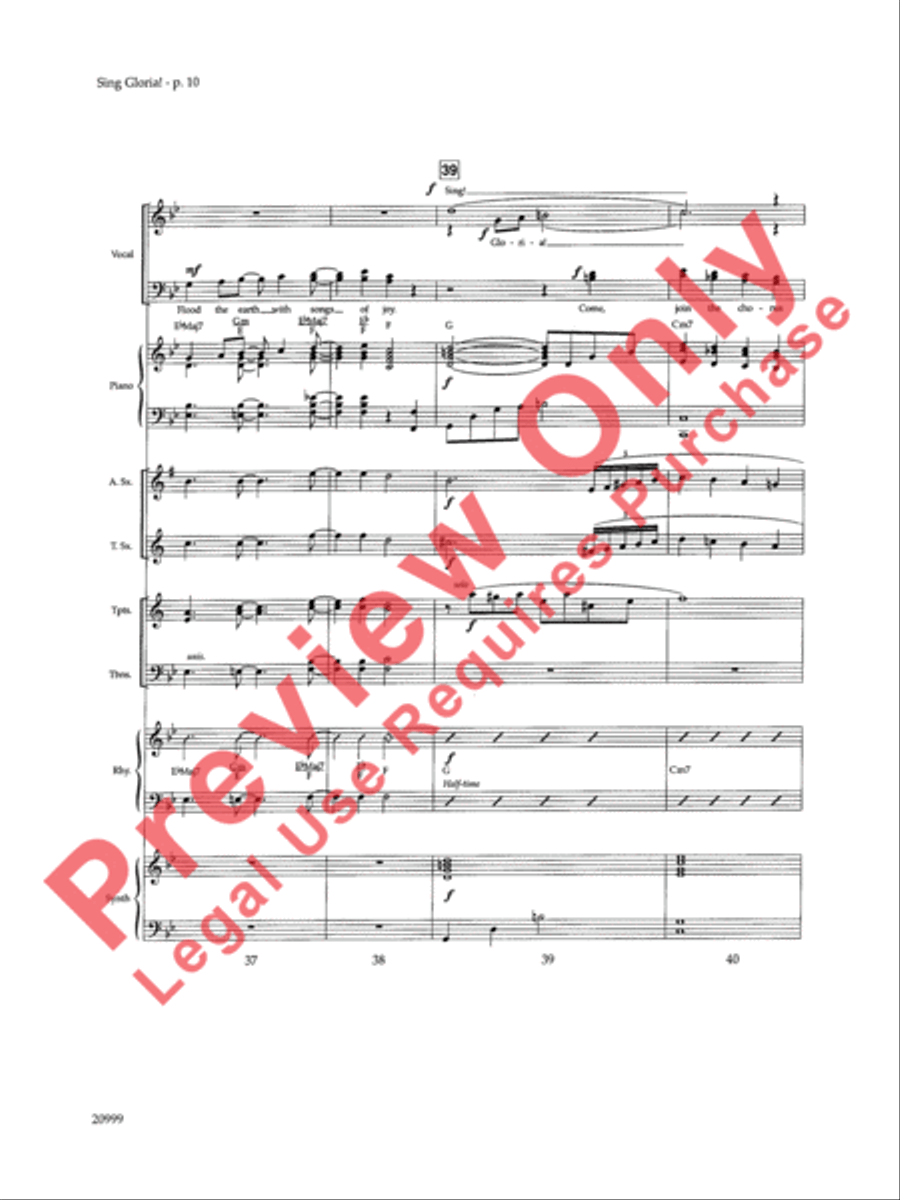 Sing Gloria! (A Song for Christmas) Choir scores gallery preview page 11