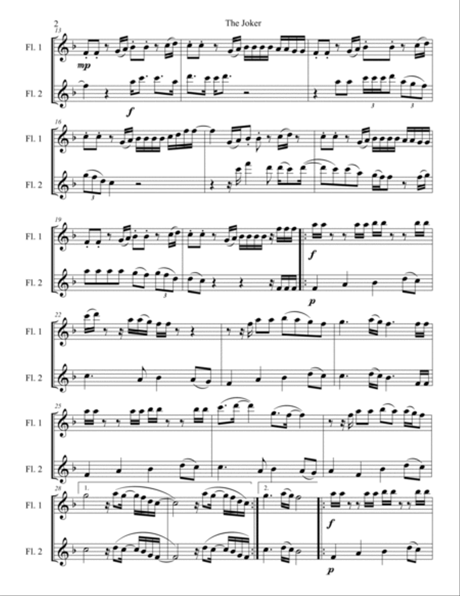 The Joker Flute Duet scores gallery preview page 2