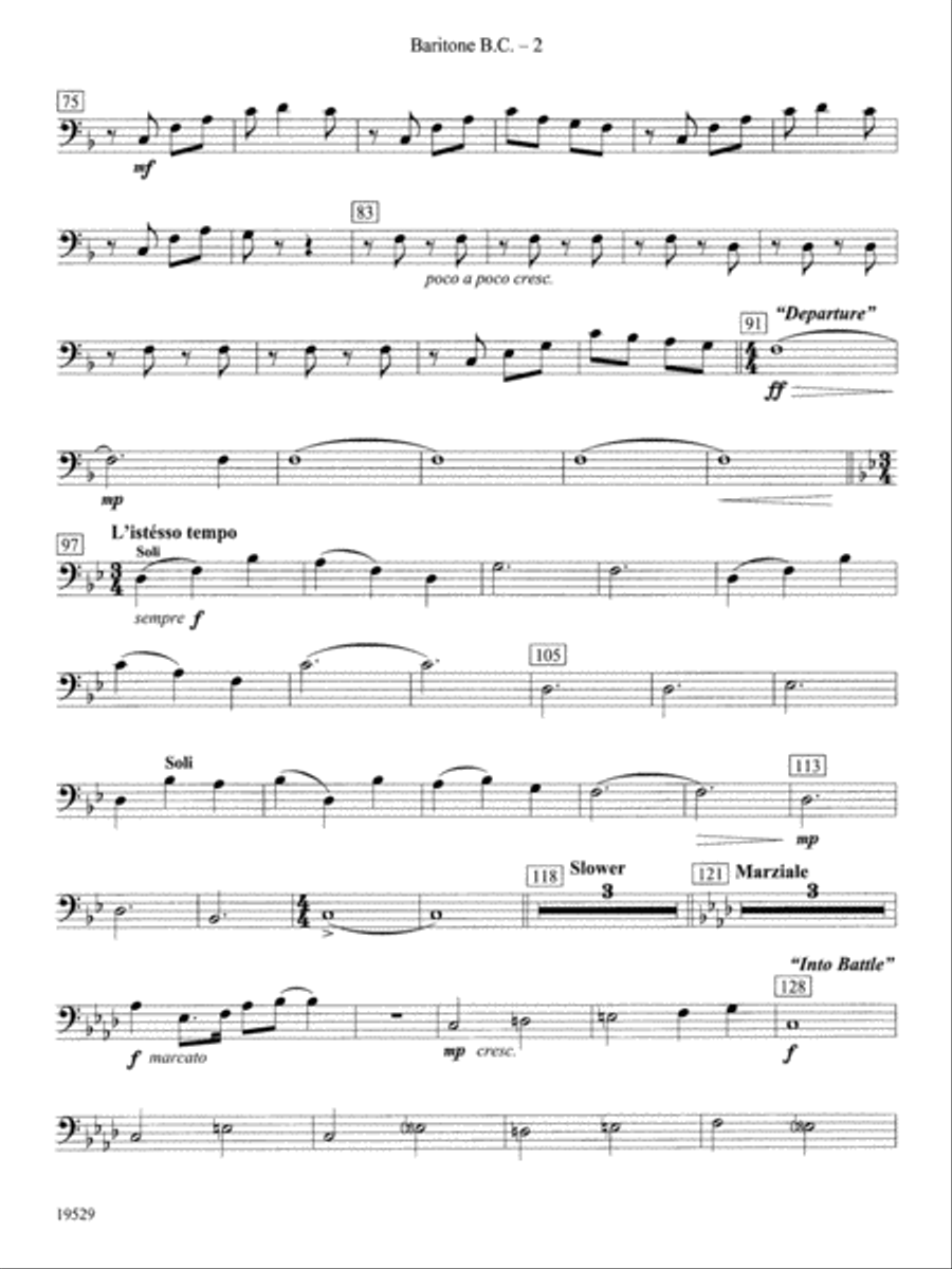 The Road Unknown: Baritone B.C. Concert Band scores gallery preview page 2
