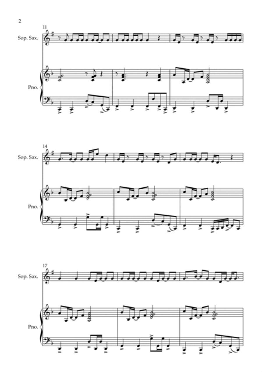 Dynamite Dynamite Soprano Saxophone scores gallery preview page 2