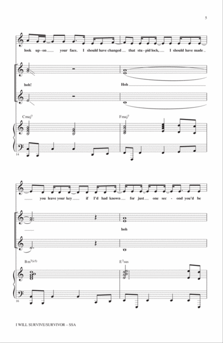 I Will Survive/Survivor (arr. Mark Brymer) SSA scores gallery preview page 4