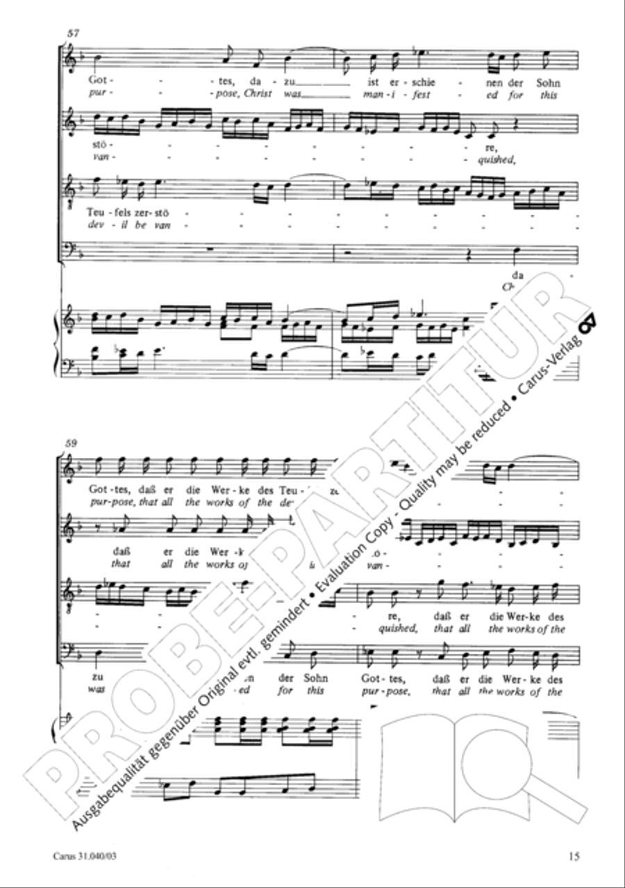 Christ was manifested for this purpose (Dazu ist erschienen der Sohn Gottes) ATB scores gallery preview page 16