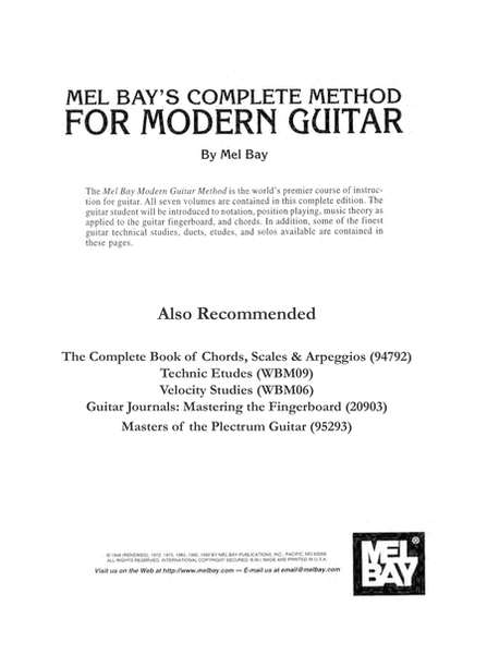Complete Method for Modern Guitar