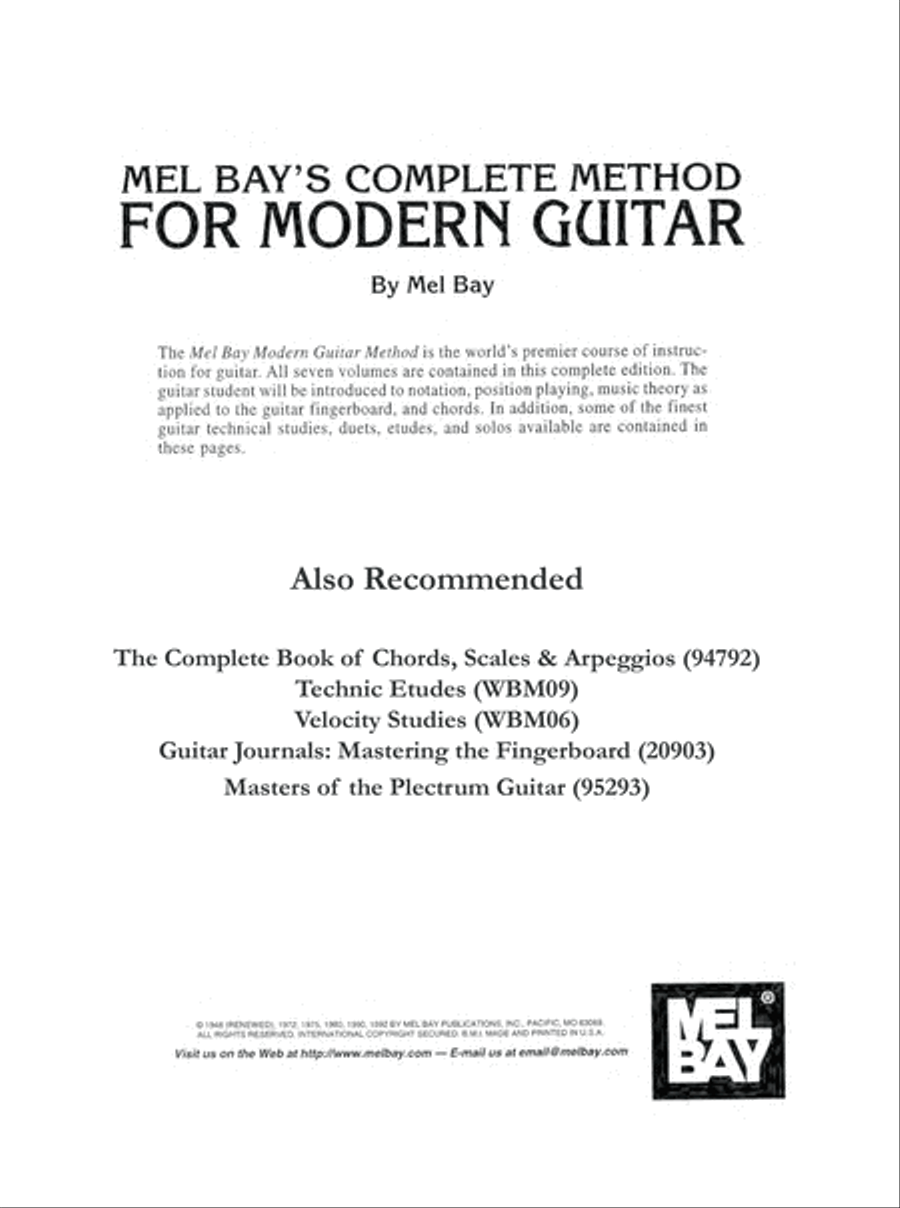 Complete Method for Modern Guitar